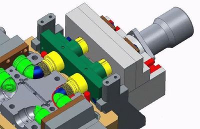 滑块螺纹旋转抽芯 化工产品模具的创新设计